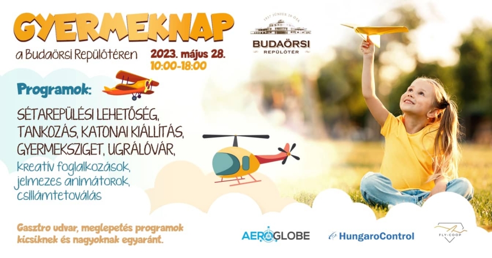 A Budaőrsi reptéren is lesz gyereknap program