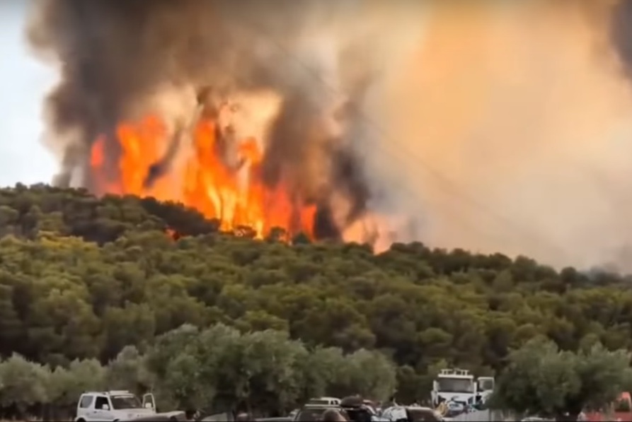 Οι τουρίστες και οι ντόπιοι χρειάστηκε να απομακρυνθούν από τη Ρόδο καθώς οι πυρκαγιές καταστρέφουν το ελληνικό νησί εδώ και πέντε ημέρες